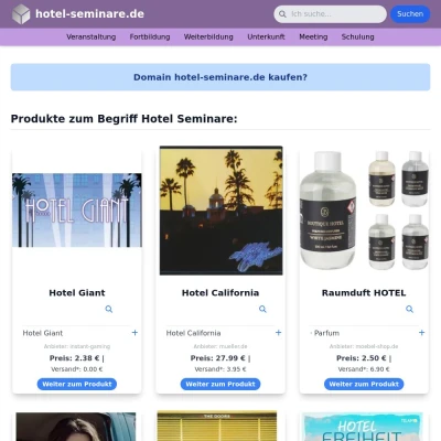 Screenshot hotel-seminare.de