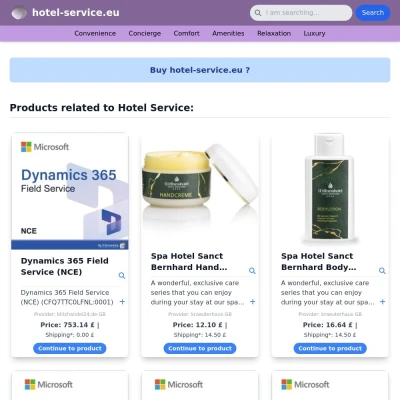 Screenshot hotel-service.eu