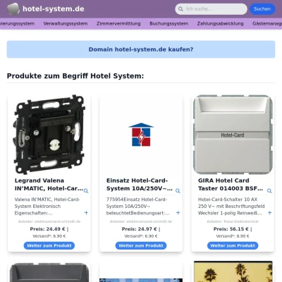 Screenshot hotel-system.de