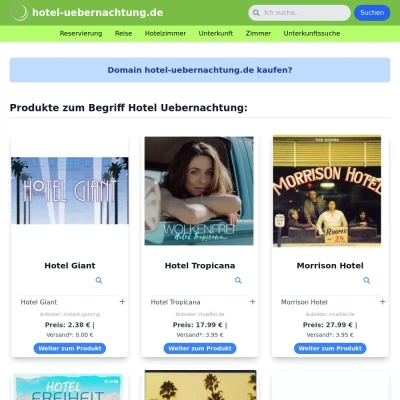 Screenshot hotel-uebernachtung.de
