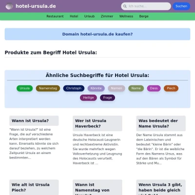 Screenshot hotel-ursula.de