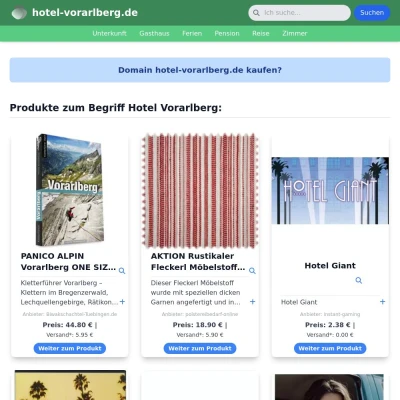 Screenshot hotel-vorarlberg.de