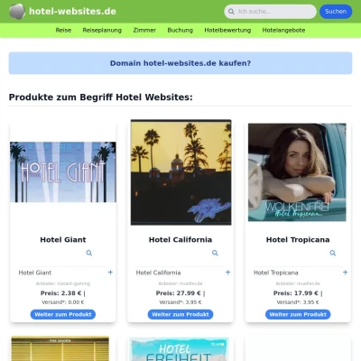 Screenshot hotel-websites.de