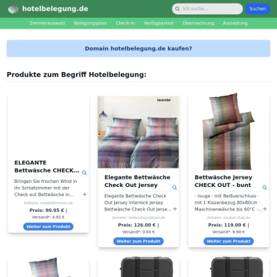 Screenshot hotelbelegung.de