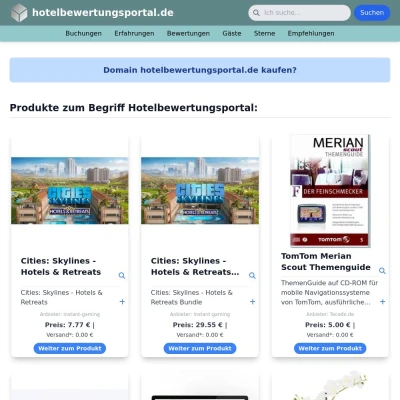 Screenshot hotelbewertungsportal.de