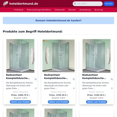 Screenshot hoteldortmund.de