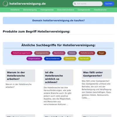 Screenshot hoteliervereinigung.de