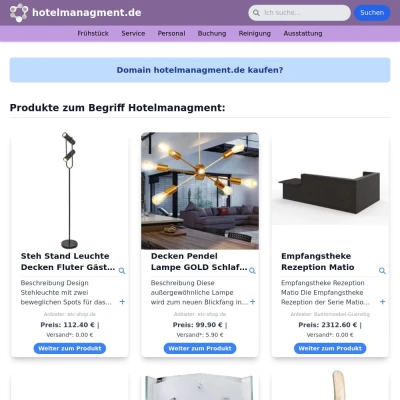 Screenshot hotelmanagment.de