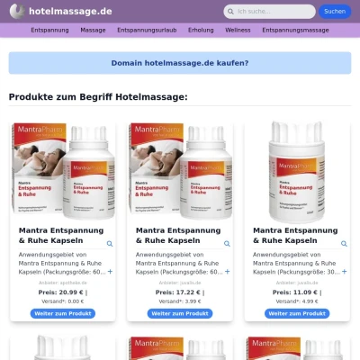 Screenshot hotelmassage.de