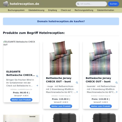 Screenshot hotelreception.de