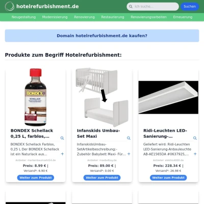 Screenshot hotelrefurbishment.de