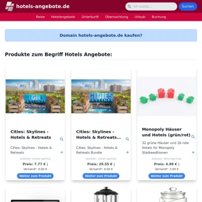 Screenshot hotels-angebote.de