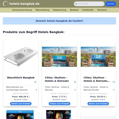 Screenshot hotels-bangkok.de