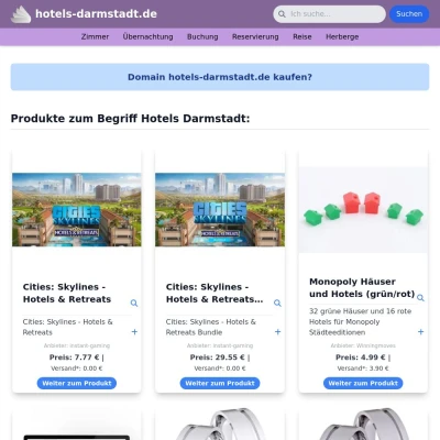 Screenshot hotels-darmstadt.de