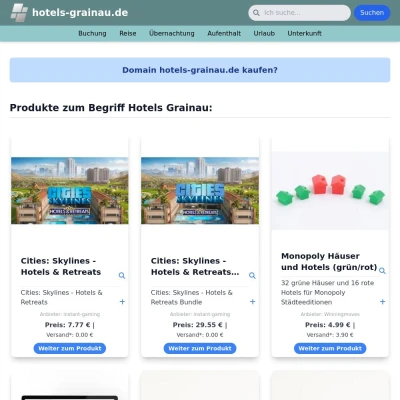 Screenshot hotels-grainau.de