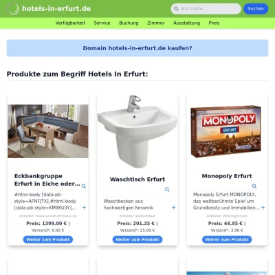 Screenshot hotels-in-erfurt.de