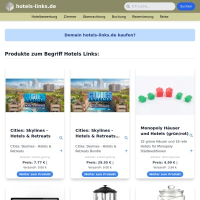 Screenshot hotels-links.de