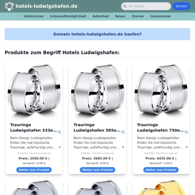 Screenshot hotels-ludwigshafen.de