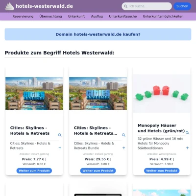 Screenshot hotels-westerwald.de