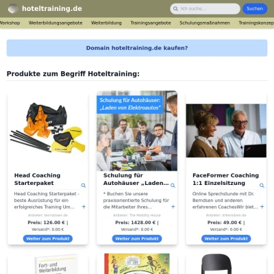 Screenshot hoteltraining.de