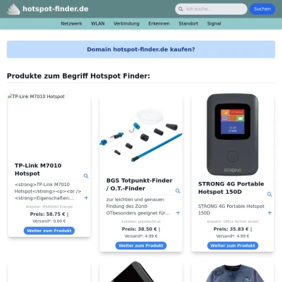 Screenshot hotspot-finder.de
