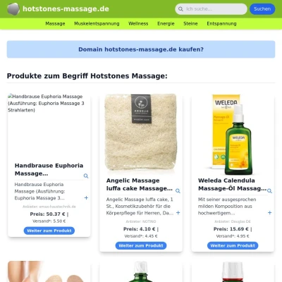 Screenshot hotstones-massage.de