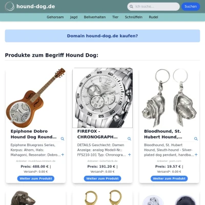 Screenshot hound-dog.de