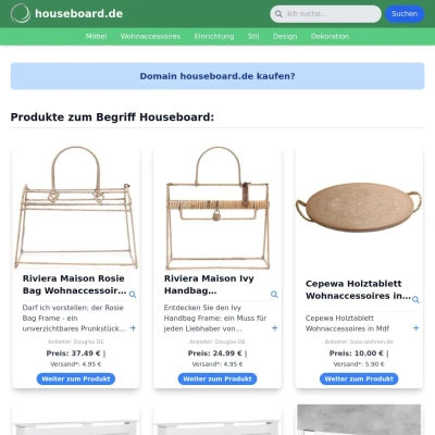Screenshot houseboard.de