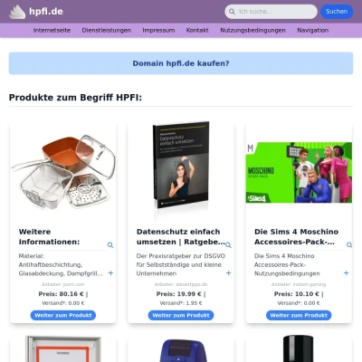 Screenshot hpfi.de