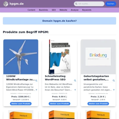Screenshot hpgm.de