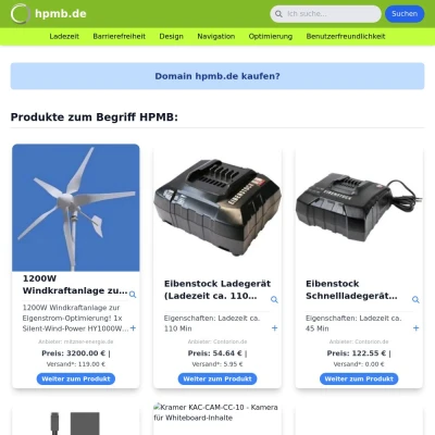 Screenshot hpmb.de