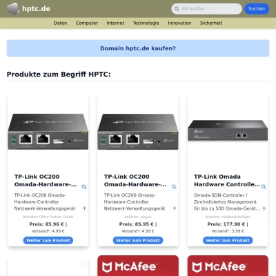 Screenshot hptc.de