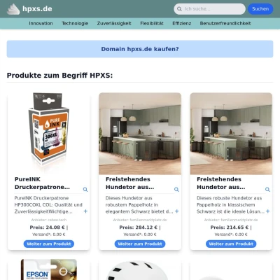 Screenshot hpxs.de