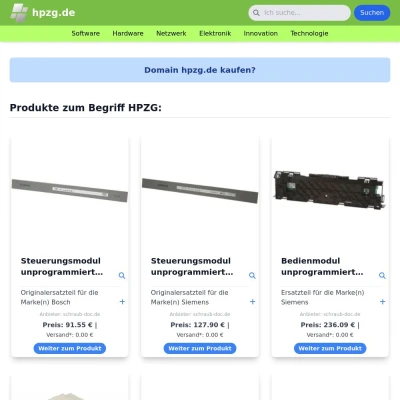 Screenshot hpzg.de