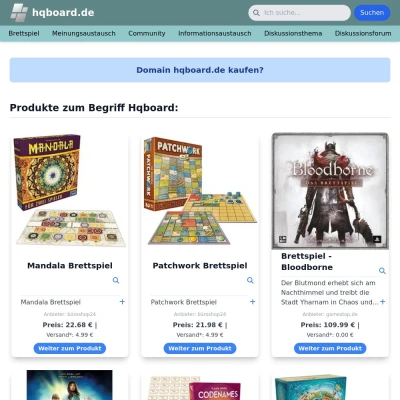 Screenshot hqboard.de