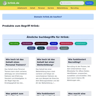 Screenshot hrlink.de