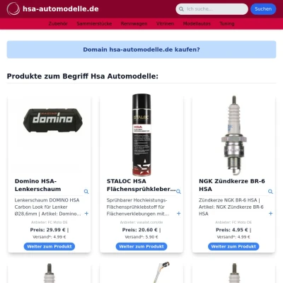 Screenshot hsa-automodelle.de