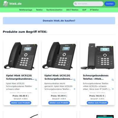 Screenshot htek.de