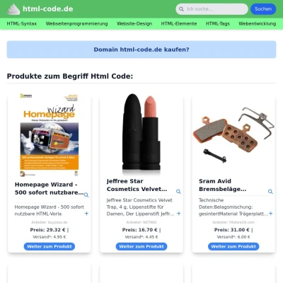 Screenshot html-code.de