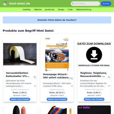 Screenshot html-datei.de