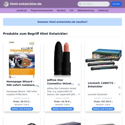 Screenshot html-entwickler.de