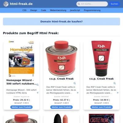 Screenshot html-freak.de