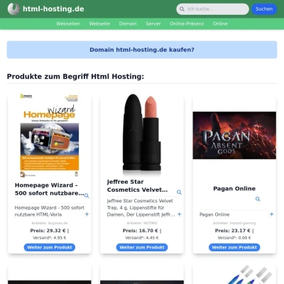 Screenshot html-hosting.de