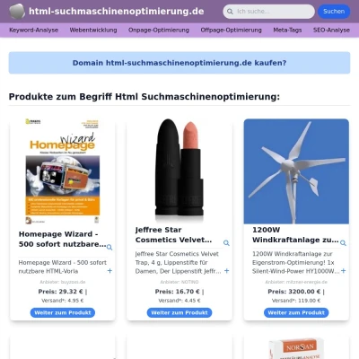 Screenshot html-suchmaschinenoptimierung.de