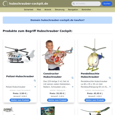 Screenshot hubschrauber-cockpit.de