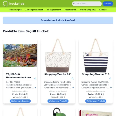 Screenshot huckel.de