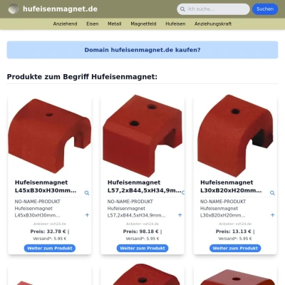 Screenshot hufeisenmagnet.de