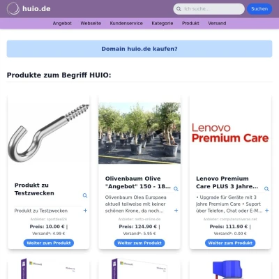 Screenshot huio.de