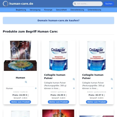 Screenshot human-care.de