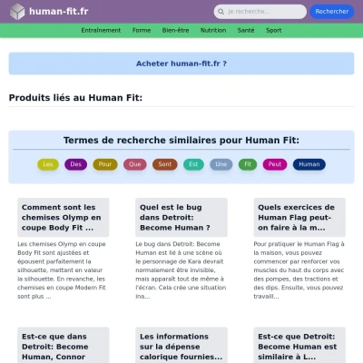 Screenshot human-fit.fr